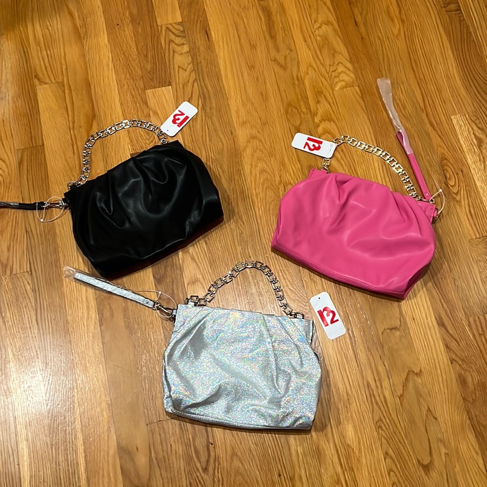 R2, woman’s, chain wristlet/clutch bags. One size. Each sold separately. NWT!